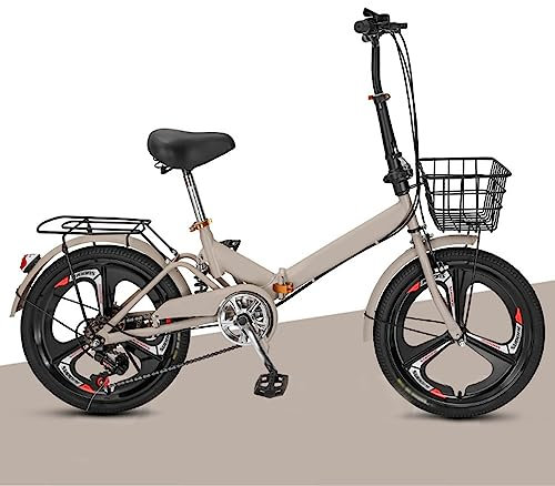 Bicicleta Bicicleta Plegable Bicicletas de Acero al Carbono 6 Freno V de Velocidad Variable,Cuadro de Acero con Alto Contenido de Carbono Bicicletas Plegables Hombres Damas Bicicletas portát