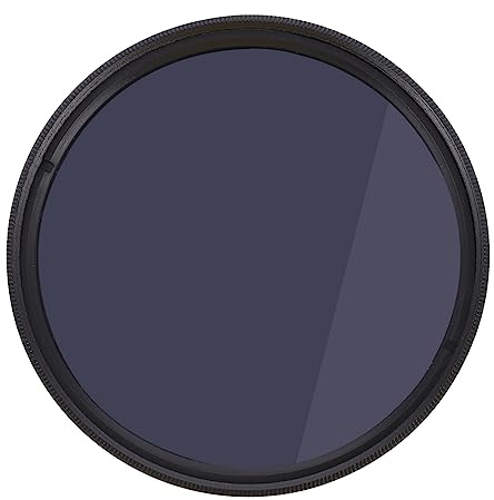 55mm Neutraldichtefilter Nd32 Fader für Kameraobjektive | Aluminium, Schwarz, Verstellbar und Zerlegbar, für Wellen und Wasserfälle