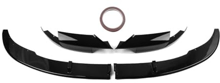 Frontspoiler Für B&MW 5 Series F10 M5 Only 2012–2016 Frontstoßstangenspoiler Lippenblatt Auto-Unterseite Splitter Eckabdeckung Kit Auto-Frontspoiler(Glossy Black)