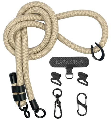 kazworks Cell Phone Lanyard Crossbody Phone Strap Mobile Phone Lanyard Thick Rope 125cm-165cm (49in-65in) Adjustable