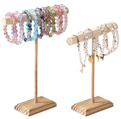 virkwuy 2 Pezzi Porta Collane, Espositore Gioielli, Portacollane da Appoggio, Adatto per Appendere Collane, Bracciali, Gioielli di Perle, Ecc. per Conservazione e l'esposizione Quotidiana