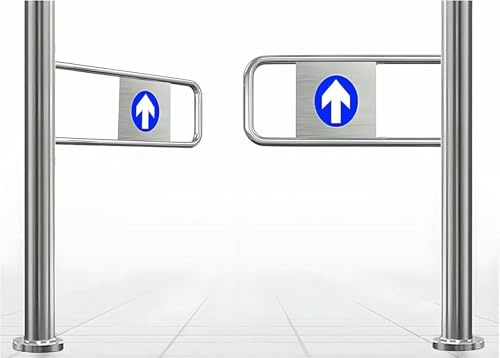 XDRGOOIUY Supermarket Entrance Swing Gate, Spring-Loaded Safety Swing Gat, Warehouse Pedestrian Metal Door, Automatic Closing Gate for Library Store Scenic