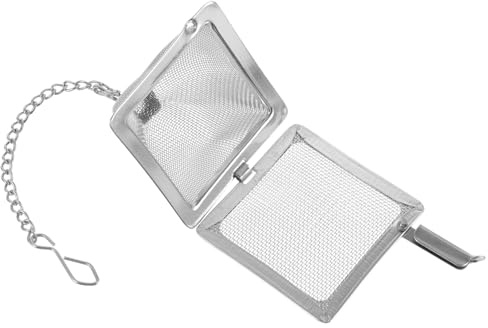 CHICAMPERA per Tè Acciaio Inossidabile Forma Strainer Multifunzionale per Infusioni Design con Gancio per Tisane e Spezie Antiruggine e Facile da