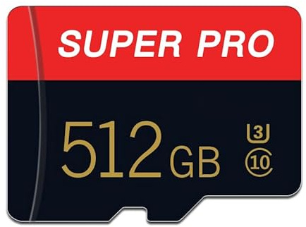 512GB Micro SD Card with a Adapter Class 10 MINI SD Card High Speed for Phone,Tablet, Game Console,Dash Cam,Camcorder,Camera