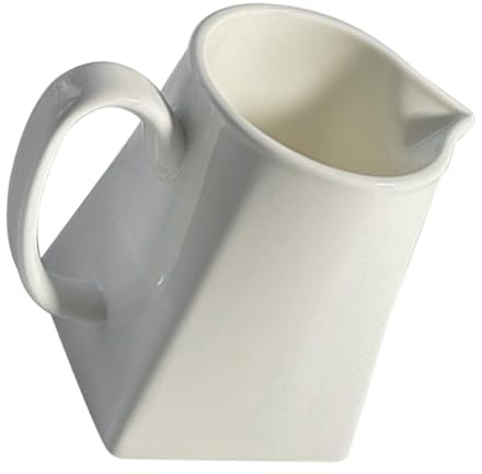 Toyvian Mini Pichet en Porcelaine avec Bec Verseur Fin Crémier Céramique Blanc pour Espresso Café et Sauces Service Précis sans Déversement Style Minimaliste Élégant