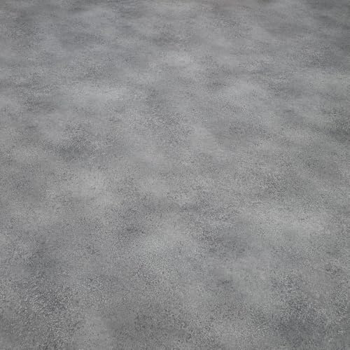 Grey Concrete Effect Callisto Vinyl Flooring 2mm Thick Lino Roll Bathroom Kitchen (2m Wide x 3m Long)