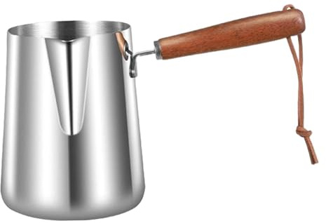 YUSSEQDD Scaldalatte turco Per unico, bricco per schiumare per padroneggiare la Latte Art a casa o in una caffetteria professionale, per preparare la del latte, preparare, 1000 ml