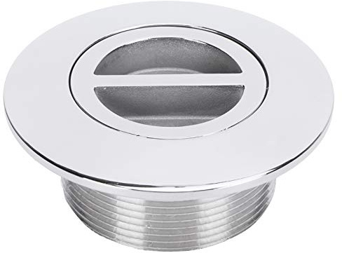 AstraLoom G2 - Desagüe de piscina con rosca macho, salida de succión de agua de acero inoxidable, accesorio de piscina para un drenaje eficiente del agua en piscinas, tamaño 8,5 x 8,5 x 3,5 cm