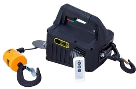 Verricello Elettrico 220v 500kg Gru Telecomandata Paranco A Fune Elettrico Guscio In Alluminio Coperta Piccola Paranco Elettrico(REMOTE CONTROL-100 KG 25M)