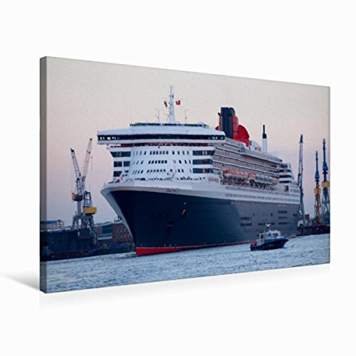 Premium Textil-Leinwand 75 x 50 cm Quer-Format Queen Mary 2 | Wandbild, HD-Bild auf Keilrahmen, Fertigbild auf hochwertigem Vlies, Leinwanddruck von Christoph Stempel