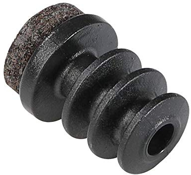 Adsamm® / 16 x Lamellenstopfen mit Filz/Schwarz/ø 12-14 mm/Rund/Möbelgleiter für Stahlrohrstühle/Endkappen für Rund-Rohre