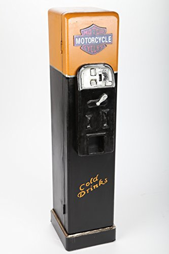 point home Design-Schrank Getränke-Automat, Retro, schwarz/gelb, 84cm