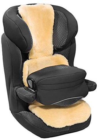 CHRIST Lammfell Buggy und Autositzauflage von Werner Kindersitzunterlage, Lammfelleinlage aus medizinischem Fell, für Kinder und Babys, längenverstellbar, Größen: Kindersitze der Gruppe 2-3