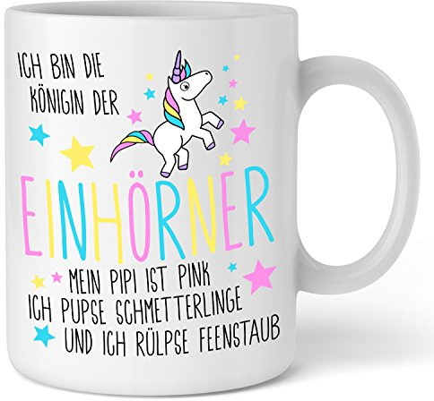 Shirtinator Einhorn Tasse mit Spruch I Geburtstagsgeschenk-e für Frauen Geschenk-ideen Weihnachten für Schwester Freundin Tochter