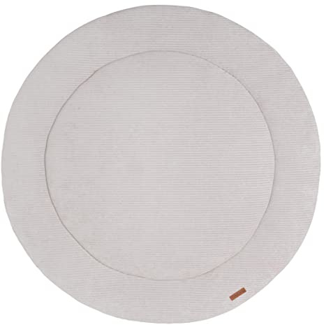 Baby's Only - Laufgittereinlage Sense - Krabbeldecke für Baby - Spieldecke - Wunderbar weichem Rib Corduroy - Für runde Laufgittern - Kieselgrau - Ø90 cm
