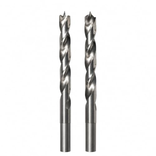 jjw-germany 2 St. HSS-G Präzisions Holzbohrer Spiralbohrer (D= 10,5 mm) mit Zentrierspitze, Schaft 10 mm