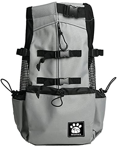 1–25 kg hundbärväska med dragskodesign, ventilerad husdjursryggsäck för små medelstora hundar daglig valpbärare för promenader utomhus säkerhet/bekväm/lätt
