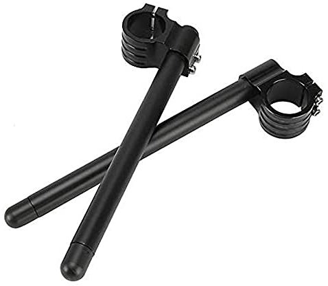 HANSWD Fork Clip-ons Handle Bars CNC Riser Regular Handlebar for 1969-1982 Suzuki Yamaha (32mm)