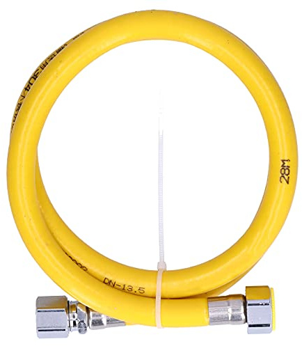 Yuecoom Tubo de gasóleo, Manguera de Gas Combustible Tubo de línea de Gas licuado de Acero Inoxidable 304 con Accesorios para Cocina casera(1m Female Interface + Socket)