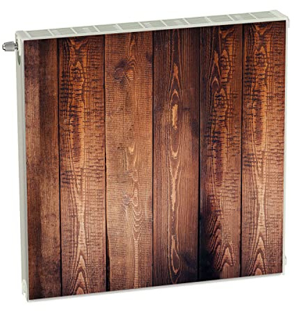 Magnet Heizkörperverkleidung Heizkörperabdeckung Braun Holz 60x60 cm Heizung Abdeckung Verkleidung Magnetische Abdeckmatte Kühlschrank aus Einem Flexiblen Magneten Digitaler Aufdruck