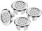 4 piezas de malla para fregadero, cubierta de desbordamiento de baño, cocina, baño, lavabo, agujero de fregadero, tapa de drenaje de desbordamiento, inserto en agujeros de repuesto (malla)