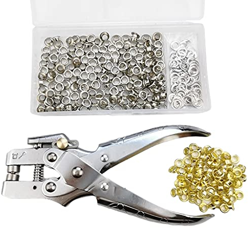 Ösenzange, 1,9 cm Ösenlochzange mit 200 Ösen