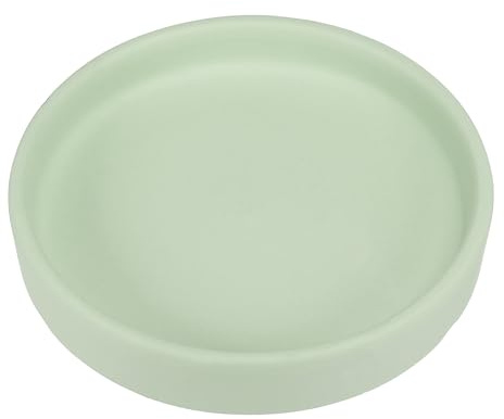 PATIKIL 4.5 Pollici Sottovaso Rotondo in Ceramica, Sottovaso per Piante Vassoio per Fioriere per Interni Esterni Terrazzo Balcone, Verde Menta