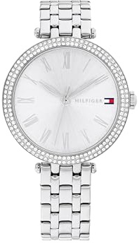 Tommy Hilfiger Uhr mit DREI-Zeiger-Quarzwerk für Damen mit Edelstahlarmband – Verfügbar in Roségold, Silber, Gold oder Bicolor