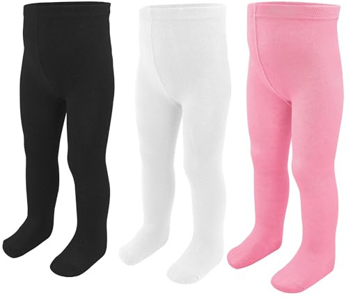 ZERULETS Baby Strumpfhose Kinderstrumpfhose für Mädchen Jungen Baumwolle Kinderstrumpfhose 3 Paare Krabbelstrumpfhose Strümpfe Leggings 0-9 Monaten