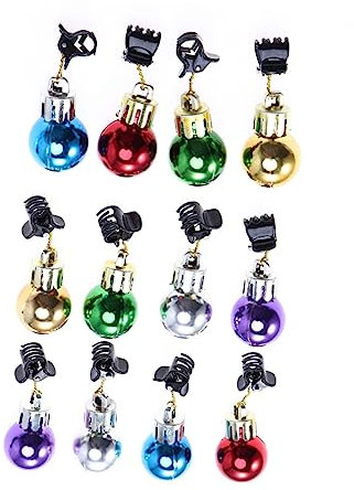 Amosfun 30stücke Bartkugel Weihnachts-bartschmuck Bunte Hochglanz-Clips Für Festliche Dekorationen