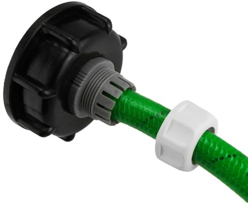 IBC Tank Fittings Selection - S60x6 & S100x6 Adapters - Male, Female, Threaded, Barbed, Valves, Spouts, MDPE Options (Adapter (S60x6) to 1/2 Garden Hose)