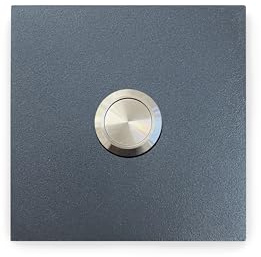 KTC-Home PREMIUM Türklingel Anthrazit - Flacher Drucktaster - Größe: 7x7cm - RAL 7016- UV & Witterungsbeständig - Pulverbeschichtet