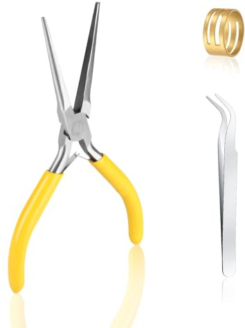 Needle Nose Pliers,6-Inch Extra Long Needle Nose Plier,jewelry making industrial and mechanical maintenance and household appliance fixes.