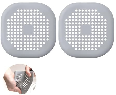 2 Pcs Protection De Drain De Silicone, Filtre Evier, Pour Cheveux Baignoire, Douche, Vidange, Cuisine, Bain, Buanderies