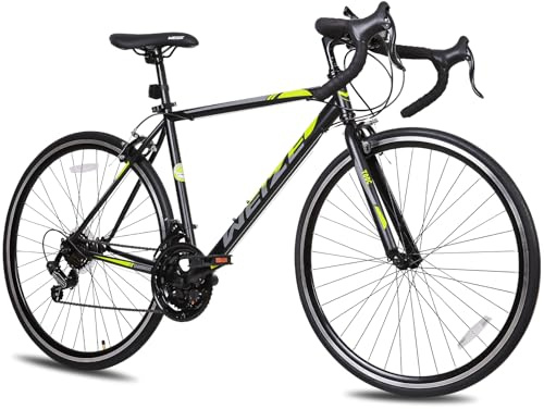 WEIZE Road Bike, 700C Wheel City Commuter Bicycle, Shimano 14 Speed Drop Bar, Racing Adult Bike with Caliper Brakes, High-Carbon Steel Hybrid Bikes, Urban Adult Bicycle for Men and Women(Black)