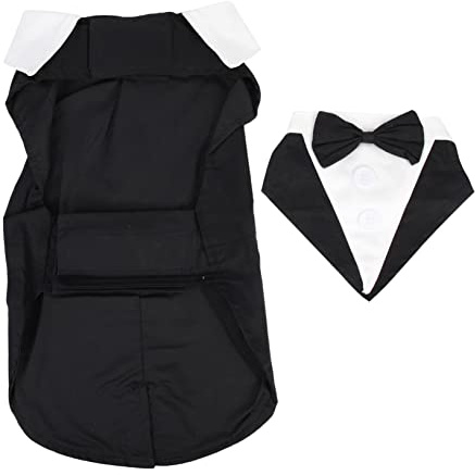 VERDANVERSE Pet Tuxedo Anzug Für Hunde Eleganter Für Hochzeiten Partys Und Besondere Anlässe Hautfreundliches Material Stilvolle Hundekleidung Für Kleine Und Mittlere Hunde