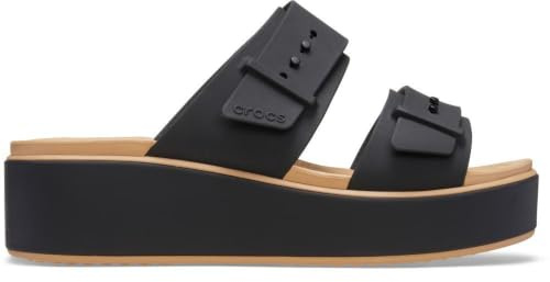Crocs Brooklyn Buckle Matte Wrap Low Wedge, Sandali con Zeppa Donna