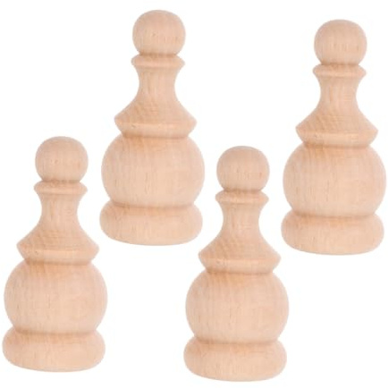 Veemoon Decorative Ball Pointed Top Finials – Victorian Unfinished Pine Toppers Intricate Wood Carving Excellent Loadbearing Capacity Rustic Elegant Style for Living Rooms and Studies