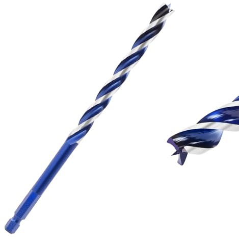 Wood Drill Bits, 6mm x 155mm Long Drill Bit for Wood Carbon Steel Quick Change Hex Shank Wood Drill Bit for Woodworking, Softwood and Plastic