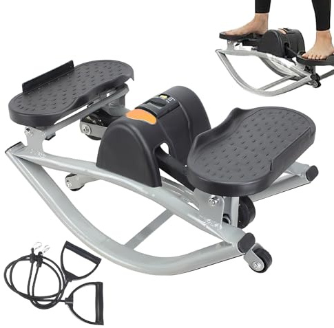 Rock Stepper - Core And Glute Focus, Mini Stepper Exercise Machine | Fitness Steppers Med LCD-skärm För Kärna, Övre Underkropp Kvinnor Senior Vardagsrum Sovrum Balkong Inomhus Utomhuskontor
