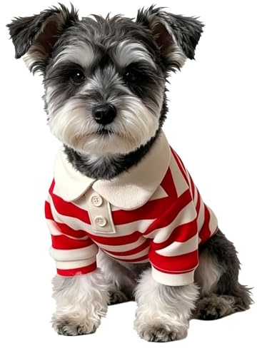 Welpen-Shirts für kleine Hunde Gestreiftes Kostüm mit Kragen | Atmungsaktive Hundebekleidung Für , Park, Reiseaktivitäten, Outdoor-Aktivitäten, Partys, Feiertage, Geburtstage Und