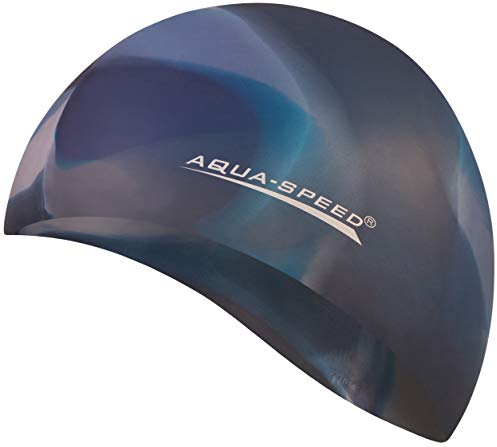 Aqua Speed BUNT Badekappen + Kleines Mikrofaserhandtuch | Damen & Herren | Bademütze Silikon | Swimming Cap Kids Kinder | Badehaube dicht | Schwimmhaube Sport | Schwimmmütze | 20. Bunt / 84