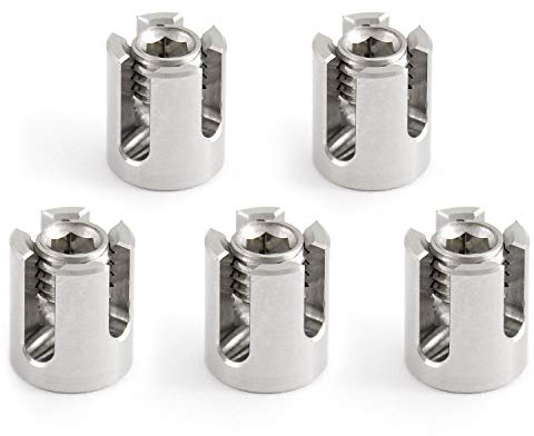GARDELI® Kreuzklemme 5 Stück aus Edelstahl (A4) für 3mm Seil Drahlseilklemme Seilklemme Klemme M8 V4A 316