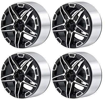 AXspeed 1.9 Beadlock Wheel Rims for Axial SCX10 D90 D110 CC01 1/10 RC Crawler Car, Pack of 4