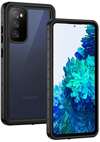 Focusor kompatibel mit Samsung Galaxy S20 FE 5G Hülle (6.5“), 360 Handyhülle IP68 Wasserdicht S20 FE 5G Schutzhülle, Stoßfest Staubdicht und Schneefest Outdoor Panzerhülle, Schwarz