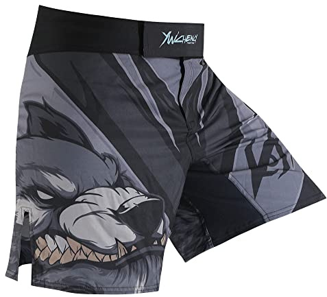 MMA Shorts für Herren, Kampfsport, Grappling-Shorts, BJJ-Shorts für Herren, kein Gi, Mitte der Oberschenkel, Yw-dk6, Groß
