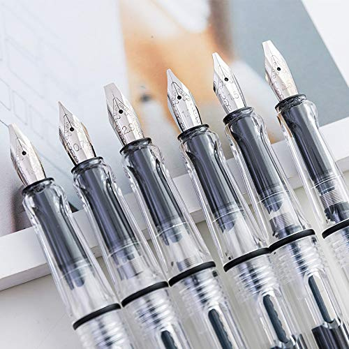 Lipfer 6pcs Calligraphie Parallel Pen Set 0,7 Mm 1,1 Mm 1,5 Mm 1,9 Mm 2,5 Mm 2,9 Mm Stylo D'écriture pour Papraphie Gothique des Stylos Caligraphies