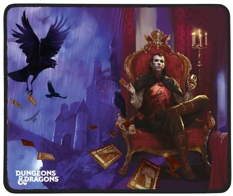 Konix Dungeons & Dragons Gaming-Mauspad 32 x 27 cm - rutschfeste Unterlage - Strahds Fluch-Motiv