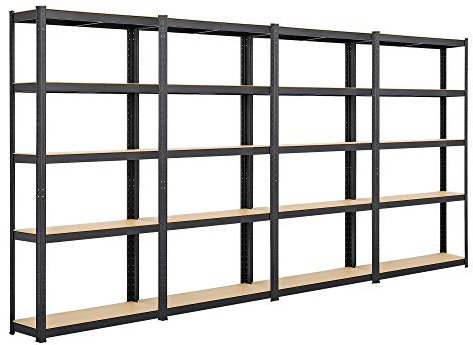 Yaheetech Scaffali Metalliche da Garage a 5 Ripiani in Acciaio