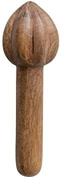 Creative Co-Op DF7443 Presse-agrumes en bois sculpté, utilitaire de cuisine naturel